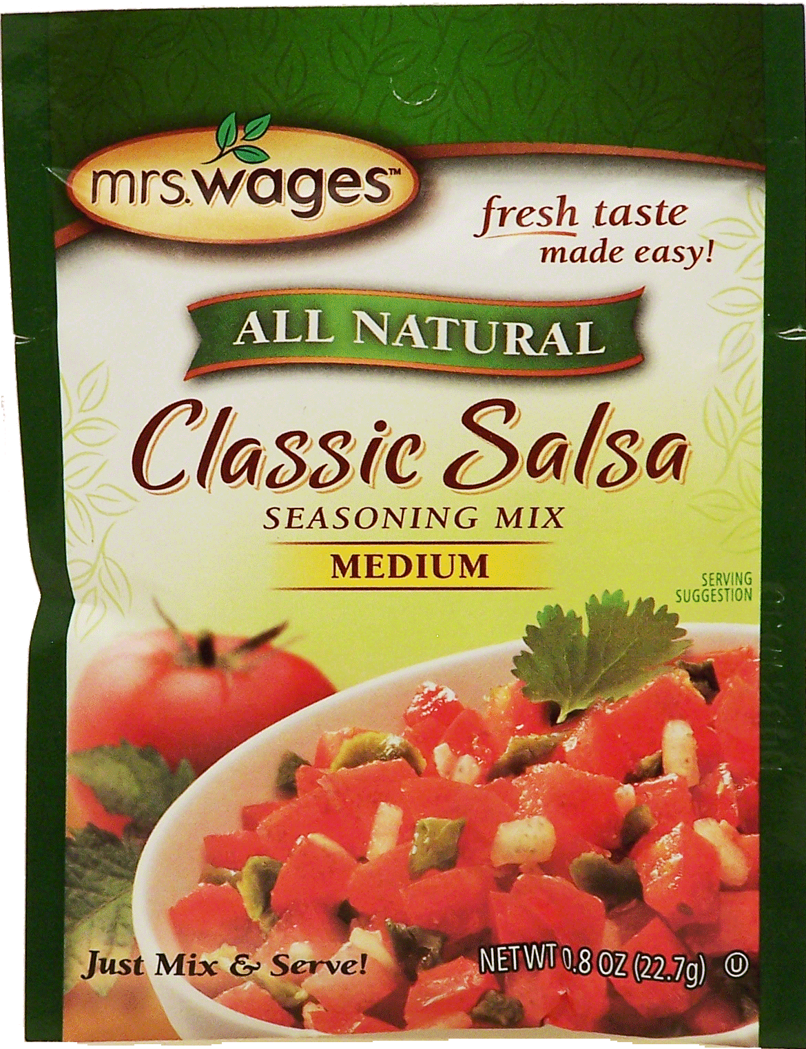 Mrs. Wage's  classic salsa seaoning mix, medium heat, just mix & serve, all natural Full-Size Picture